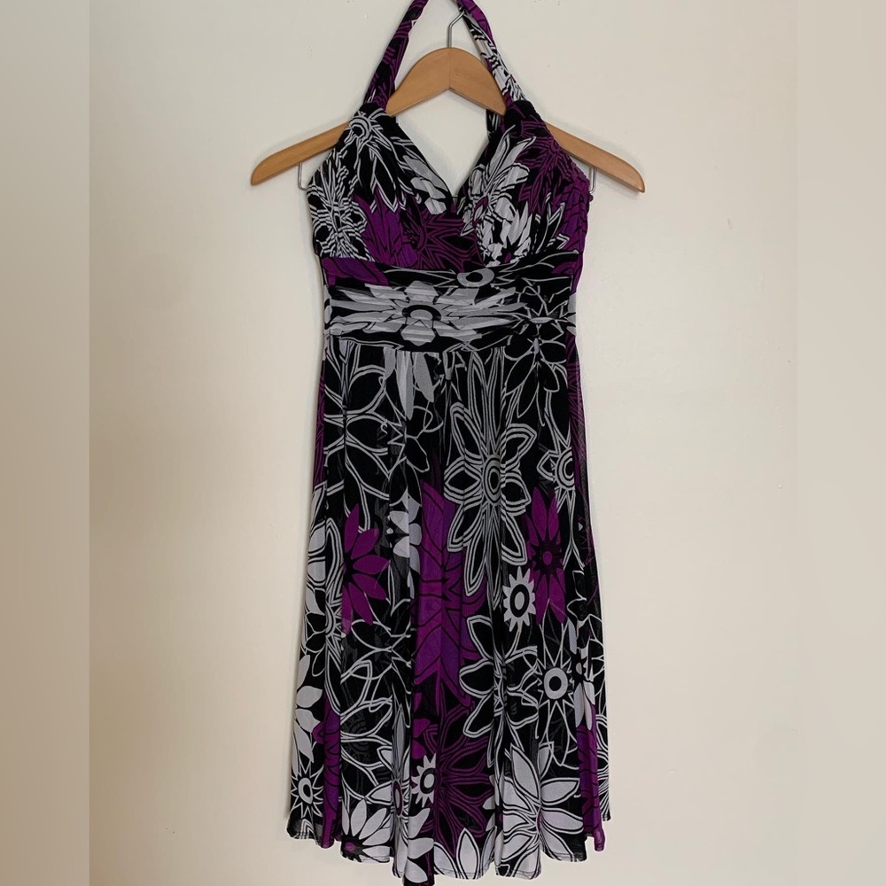 Sangria Petite Halter-top Dress